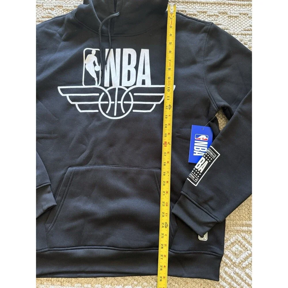 NBA Black Hooded Sweatshirt Men Size Large Hoodie